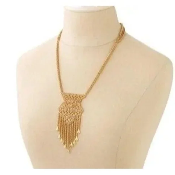 💜 Stella & Dot Alila Lace Necklace and Earring Set of 2 - Picture 11 of 13